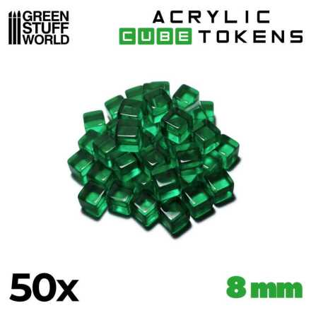 Green Cube tokens 8mm