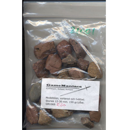 MODELLSTEN R�D (ca 12-30 mm)