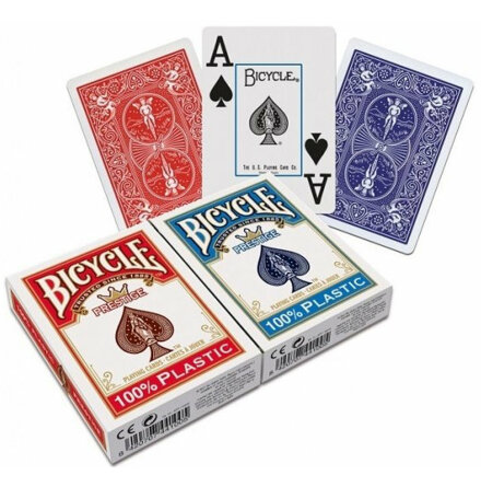 Playing Cards - Bicycle - Prestige 100% Plastic Jumbo Index (en lek)