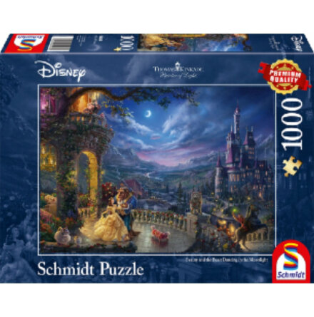 Thomas Kinkade: Disney - Beauty and the Beast Dancing in the Moonlight (1000 p)