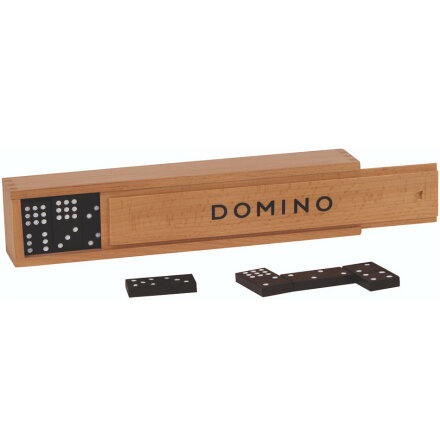 Domino Game In Wooden Box (stor tr�ask)