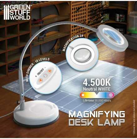 Magnifying desk lamp - Faded White