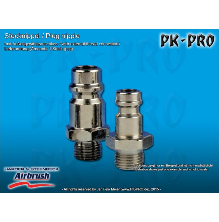 Plug in nipple nd 5.0mm - G 1/4 inch male thread