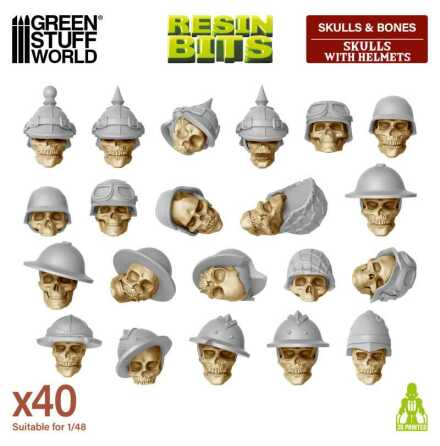 Skulls with Helmets 1:48