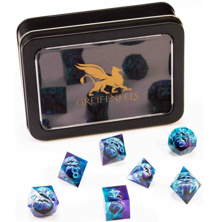 Razor Series: Purple Dragon Eye, Blue Dice, Blue Numbers