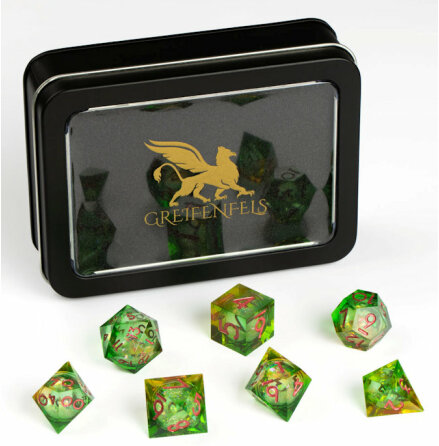 Razor Series: Green & Yellow w. Glitter core