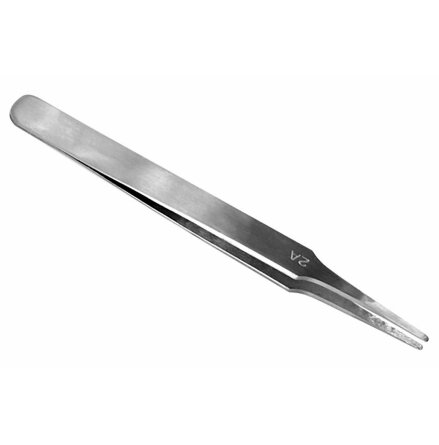 Vallejo Flat rounded stainless steel tweezers (120mm)