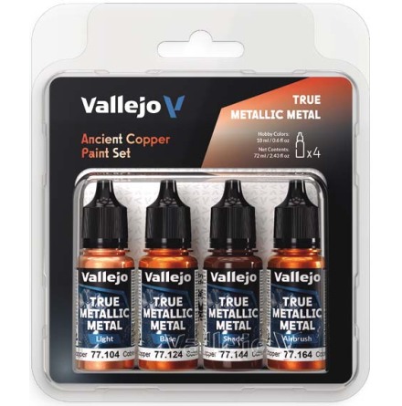 ANCIENT COPPER PAINT SET (VALLEJO TRUE METALLIC METAL)