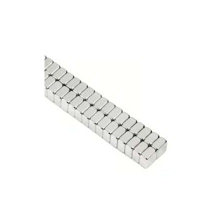 Disc Magnet block 5x5 mm, h�jd 3 mm (5st) Nickelpl�terad 1000g styrka
