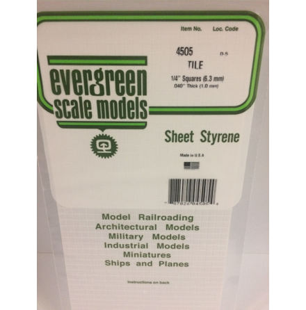 PLASTICARD PLATTOR RUTM�NSTER 6.3x6.3 mm 350x150 mm 1 mm tjock (1)