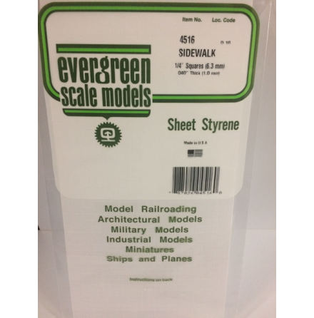 PLASTICARD PLATTOR RUTM�NSTER SIDEWALK 6.3x6.3 mm 350x150 mm 1 mm tjock (1)