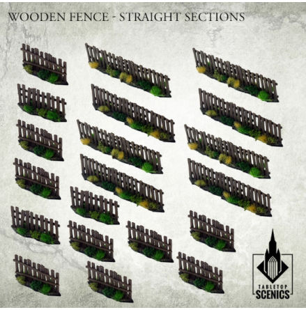 Wooden Fence - Straight Sections