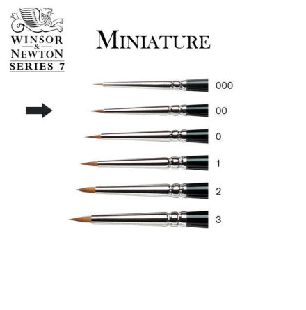 SERIES 7 KOLINSKY SABLE BRUSH MINIATURE 7-00