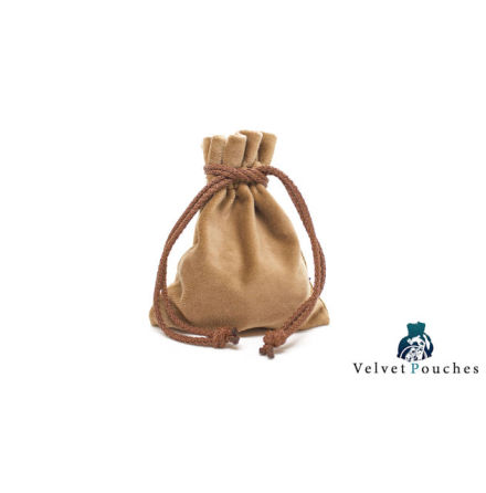 Velvet Pouch: Beige