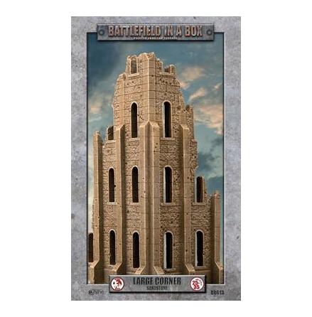 Gothic Battlefields - Large Corner - Sandstone (x1) - 30mm