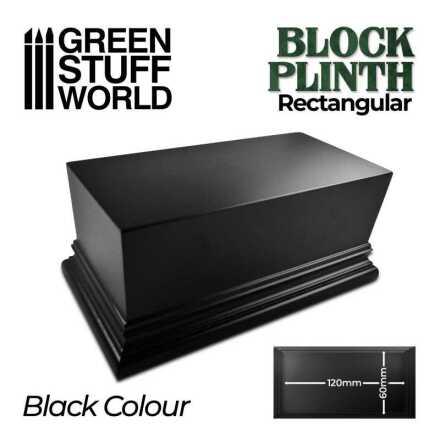 Rectangular Top Display Plinth 12x6cm - Black