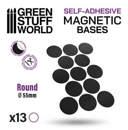 Round Magnetic Sheet SELF-ADHESIVE - 55mm