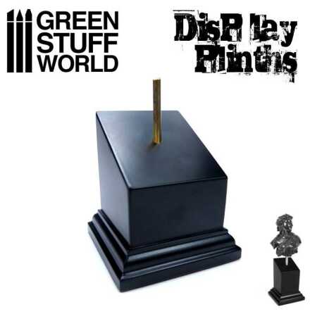 Tapered Bust Plinth 5x5cm Black