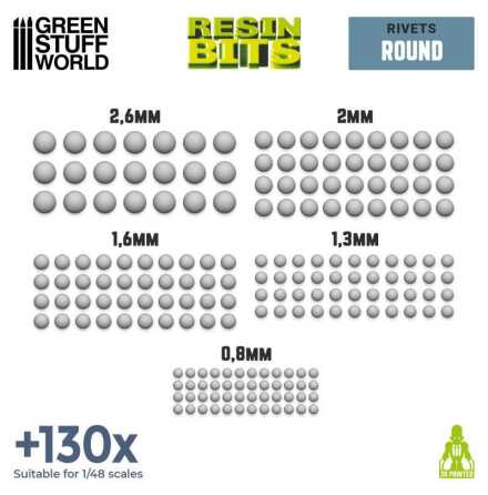 3D Printed Set - Micro Rivets - Round