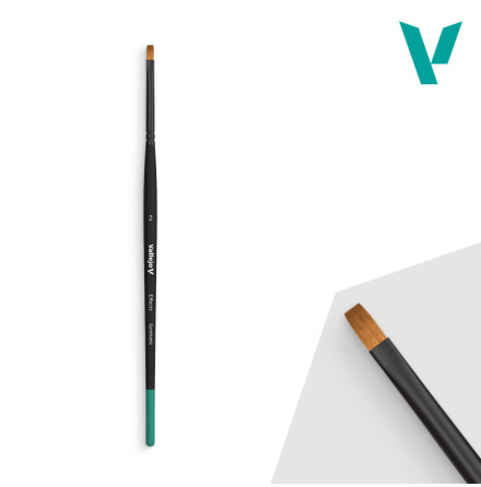 Vallejo Brush: Effects Series flat synthetic hair No. 2