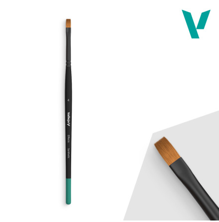 Vallejo Brush: Effects Series flat synthetic hair No. 4
