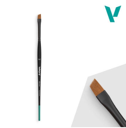 Vallejo Brush: Blender Series flat angled synthetic hair, medium