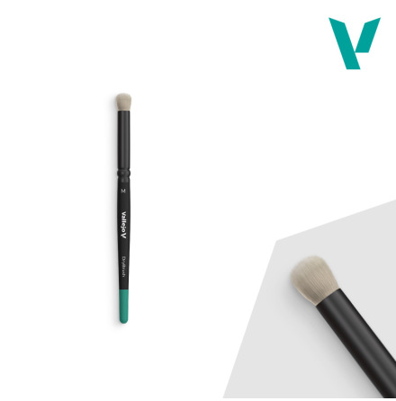 Vallejo Brush: Drybrush Series round natural hair, medium