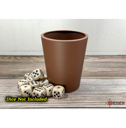 Flexible Dice Cup Brown