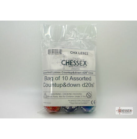 Bag of 10 Countup&down d20s