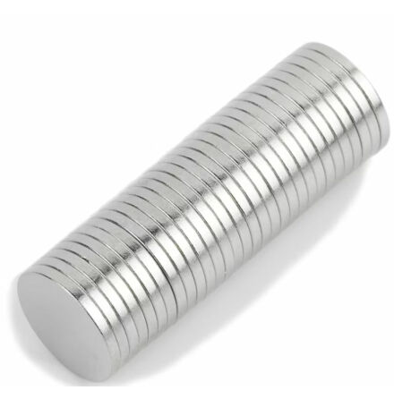 Disc Magnet 10 mm, h�jd 1 mm (10st) Nickelpl�terad 540g styrka
