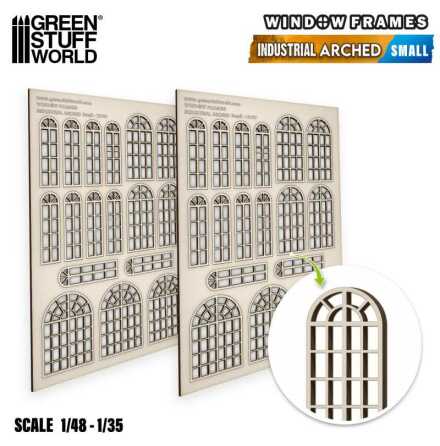 Industrial Arched Miniature Windows - Small
