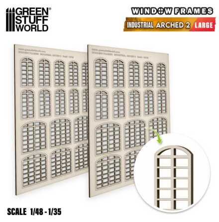 Industrial Arched Miniature Windows - Large (type 2)