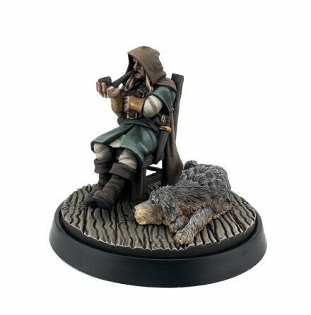 MYSTERIOUS STRANGER AND HOUND