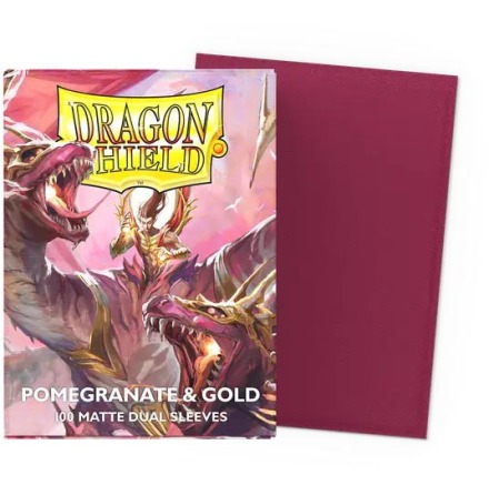 Dragon Shield Matte Dual Sleeves Standard Size: Pomegranate & Gold (100)