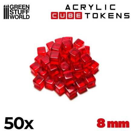 Red Cube tokens 8mm