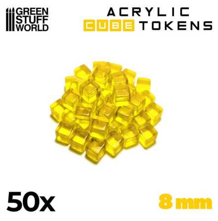 Yellow Cube tokens 8mm